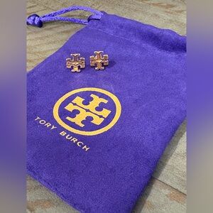 Tory Burch Icon Stud Earrings Gold